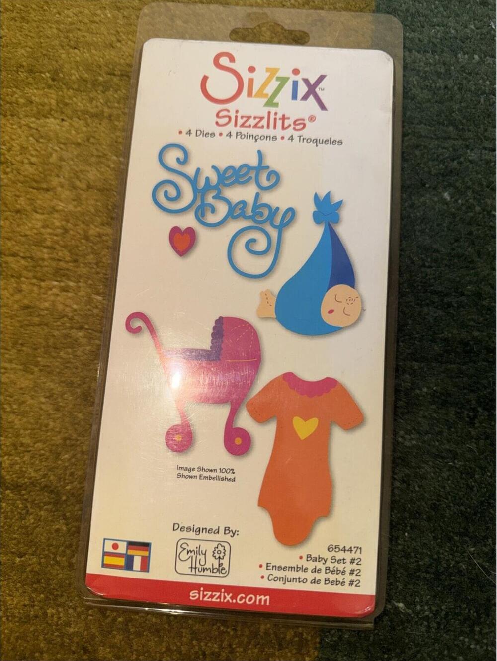 Sizzix Sizzles Baby Set #2 (4 Dies) NEW